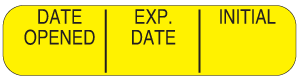 DATE OPEN/EXP DATE/INITIAL