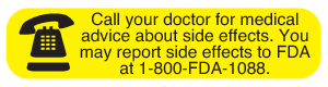 REPORT SIDE EFFECT TO FDA