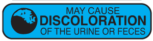 MAY DISCOLOR URINE