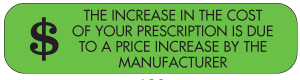 INCREASE IN COST OF RX DUE TO